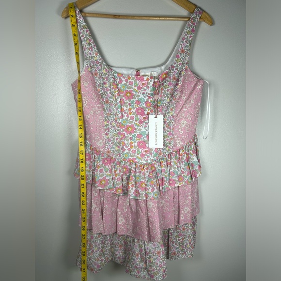 NEW NWT LOVESHACKFANCY  Genetta Liberty Fabric Bustier Ruffle Mini Dress - Picture 15 of 16